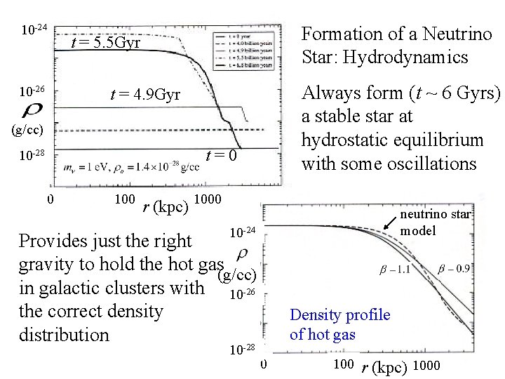 10 -24 10 -26 Formation of a Neutrino Star: Hydrodynamics t = 5. 5