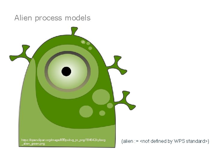 Alien process models https: //openclipart. org/image/800 px/svg_to_png/184642/cyborg _alien_green. png (alien : = <not defined