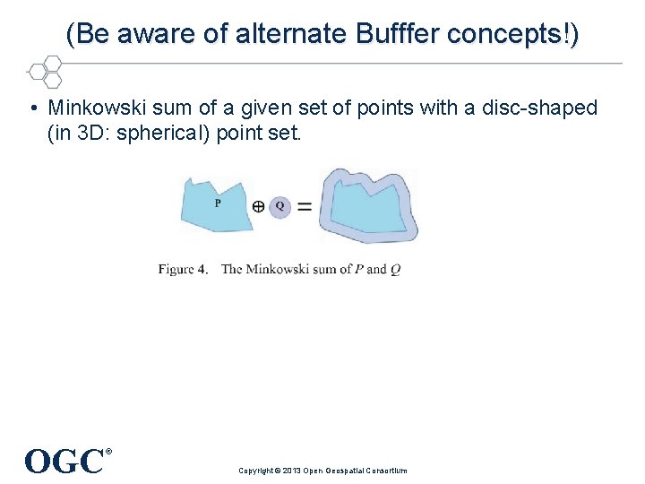 (Be aware of alternate Bufffer concepts!) • Minkowski sum of a given set of