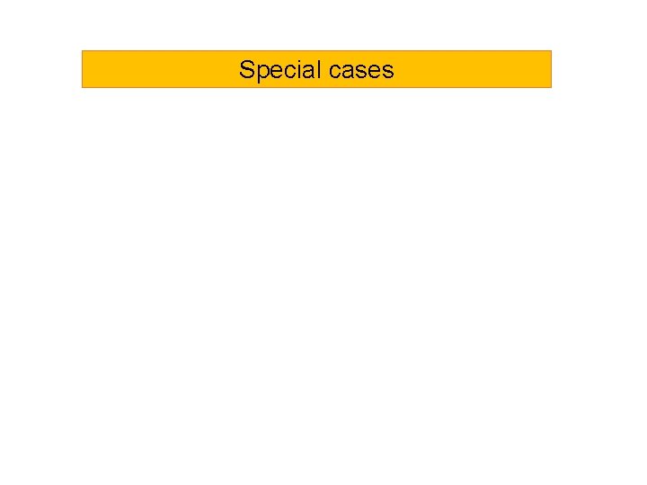 Special cases 