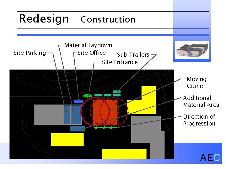 Redesign Site Parking - Construction Material Laydown Site Office Sub Trailers Site Entrance Moving