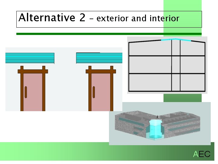 Alternative 2 – exterior and interior AEC 