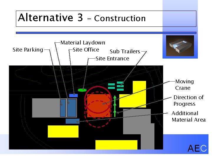 Alternative 3 Site Parking - Construction Material Laydown Site Office Sub Trailers Site Entrance