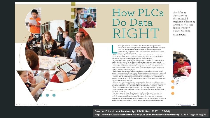 Source: Educational Leadership (ASCD, Nov. 2015, p. 23 -26) http: //www. educationalleadership-digital. com/educationalleadership/201511? pg=26#pg