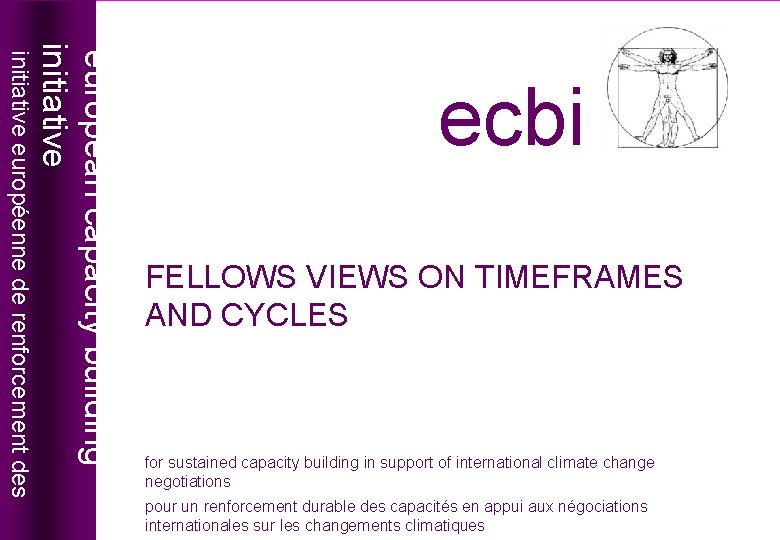 FELLOWS VIEWS ON TIMEFRAMES AND CYCLES for sustained capacity building in support of international