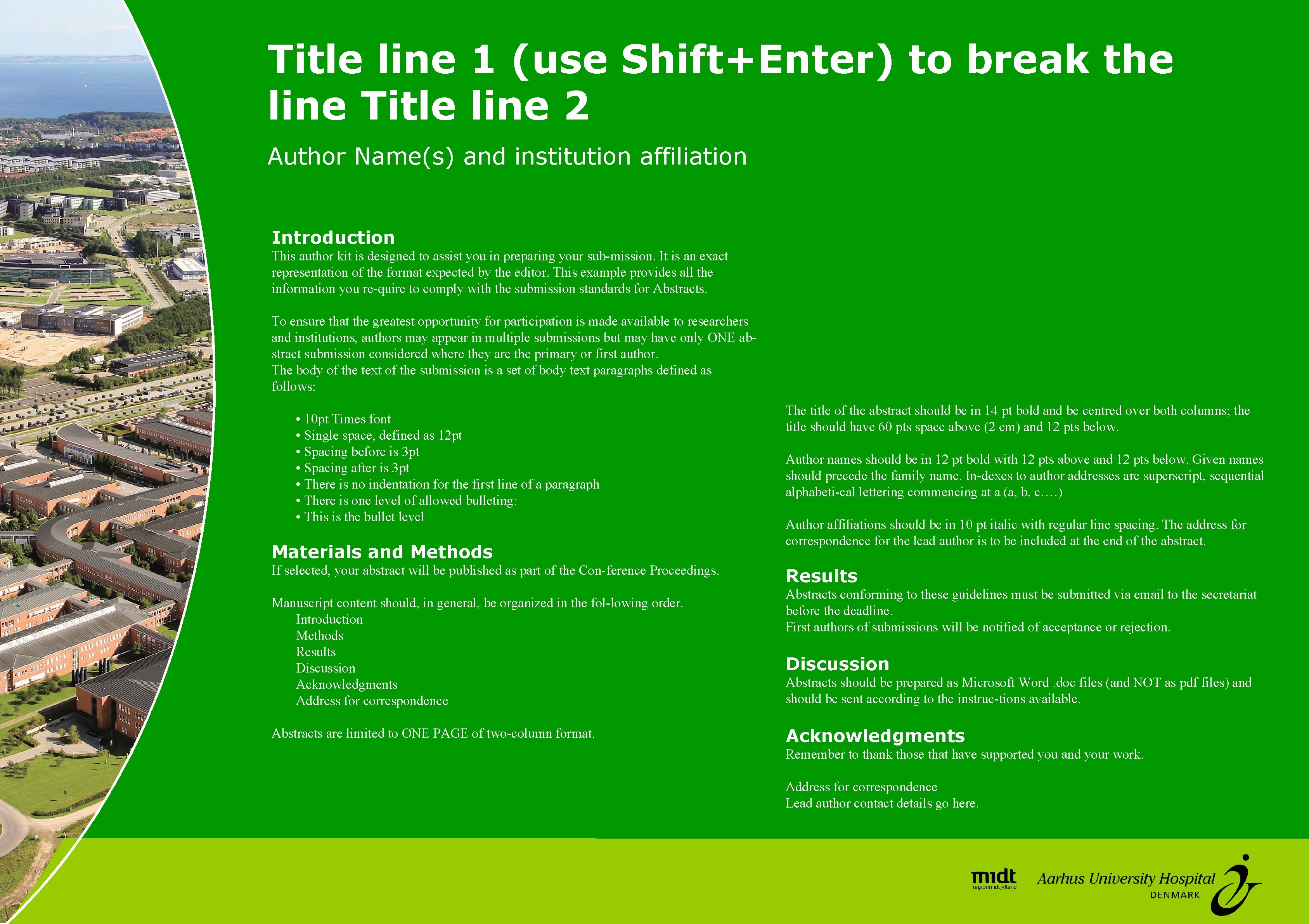 Title Line Guide Title line 1 use ShiftEnter to break the
