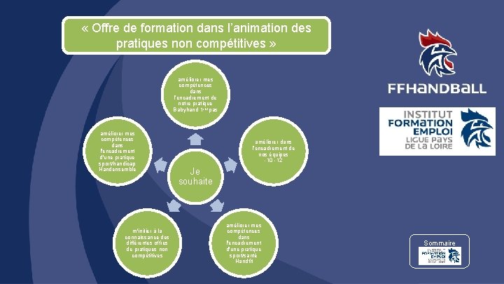  « Offre de formation dans l’animation des pratiques non compétitives » améliorer mes