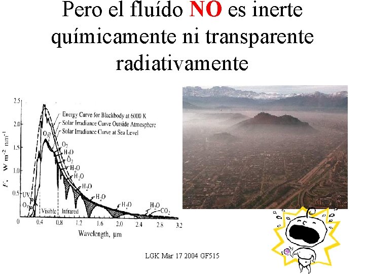 Pero el fluído NO es inerte químicamente ni transparente radiativamente LGK Mar 17 2004