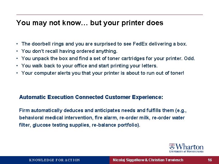 You may not know… but your printer does • • • The doorbell rings