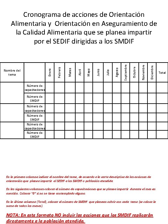 Diciembre Noviembre Octubre Septiembre Agosto Julio Junio Mayo Abril Marzo Enero Nombre del tema