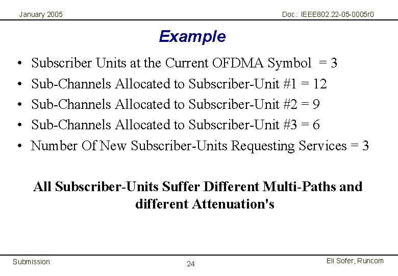 January 2005 Doc. : IEEE 802. 22 -05 -0005 r 0 Example • •