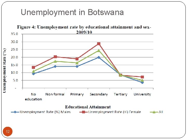 Unemployment in Botswana 12 