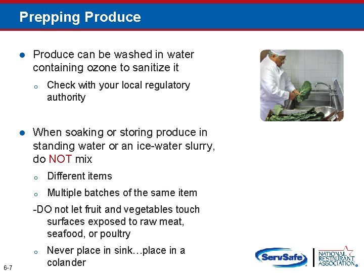 Prepping Produce l Produce can be washed in water containing ozone to sanitize it