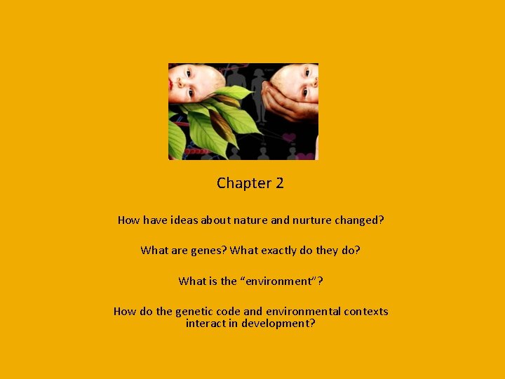Chapter 2 How have ideas about nature and nurture changed? What are genes? What