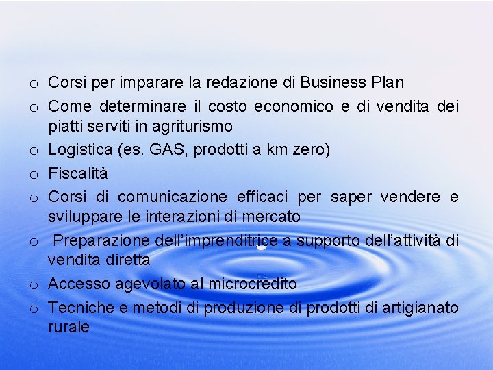 o Corsi per imparare la redazione di Business Plan o Come determinare il costo