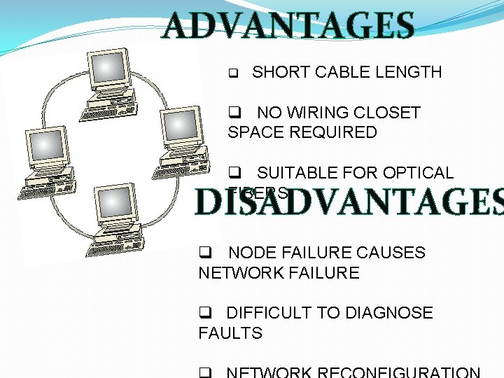 ADVANTAGES q SHORT CABLE LENGTH q NO WIRING CLOSET SPACE REQUIRED q SUITABLE FOR