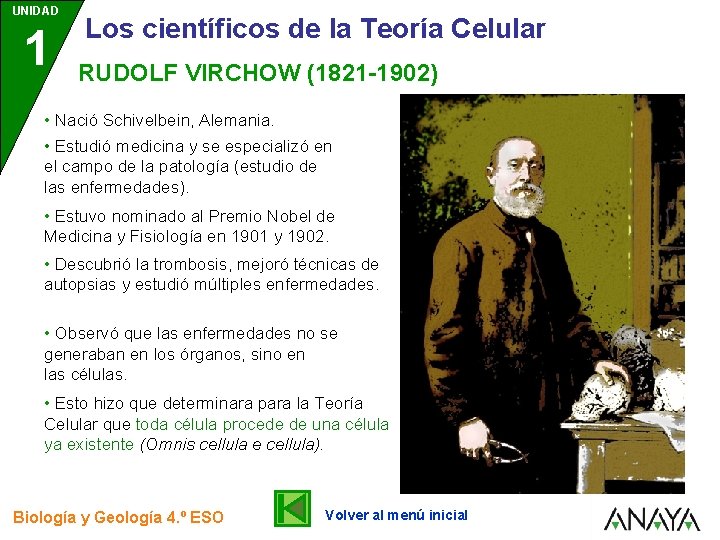 UNIDAD 1 La clula LOS CIENTIFICOS DE LA