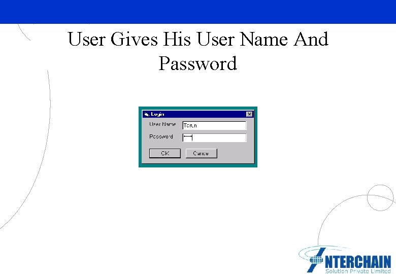 User Gives His User Name And Password Partner Logo Here 