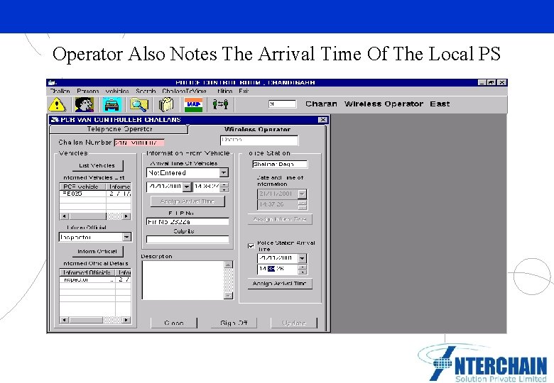 Operator Also Notes The Arrival Time Of The Local PS Partner Logo Here 