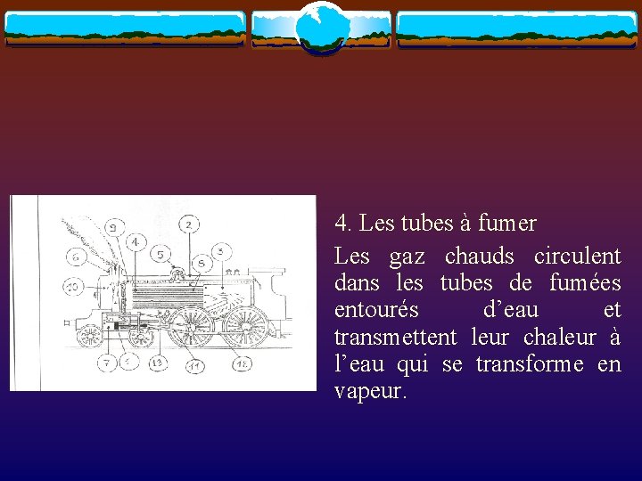 4. Les tubes à fumer Les gaz chauds circulent dans les tubes de fumées