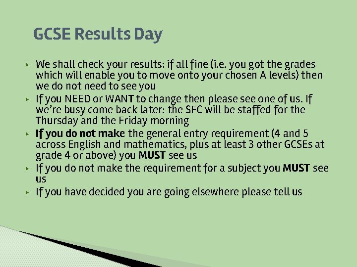 GCSE Results Day ▶ ▶ ▶ We shall check your results: if all fine