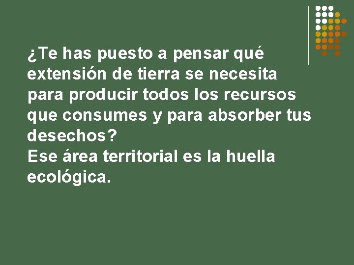 ¿Te has puesto a pensar qué extensión de tierra se necesita para producir todos