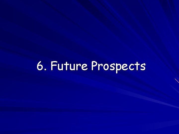 6. Future Prospects 
