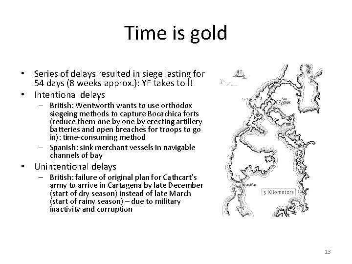 Time is gold • Series of delays resulted in siege lasting for 54 days