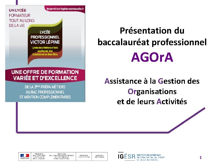 Présentation du baccalauréat professionnel AGOr. A Assistance à la Gestion des Organisations et de