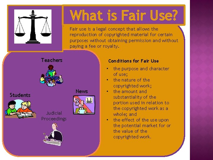 What is Fair Use? Fair use is a legal concept that allows the reproduction
