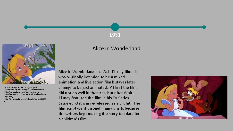 1951 Alice in Wonderland By Walt Disney(Life time: 1966) - Original publication: Original Trailer
