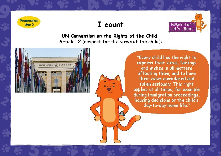 Progression step 3 I count UN Convention on the Rights of the Child. Article