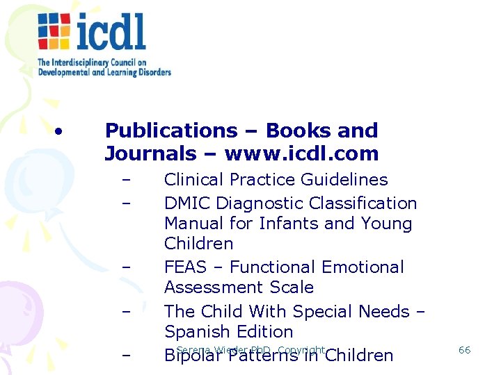  • Publications – Books and Journals – www. icdl. com – – –