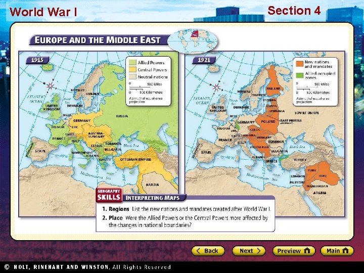 World War I Section 4 