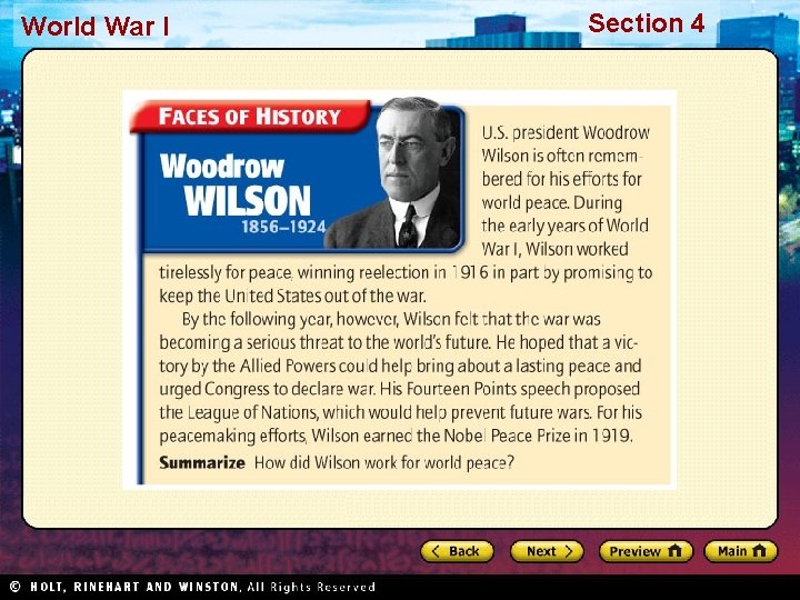 World War I Section 4 