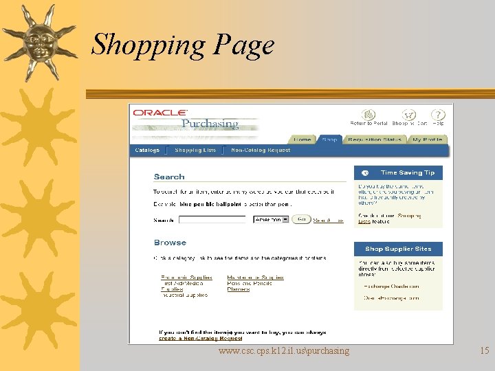 Shopping Page www. csc. cps. k 12. il. uspurchasing 15 