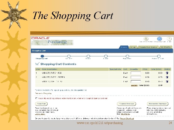 The Shopping Cart www. csc. cps. k 12. il. uspurchasing 24 