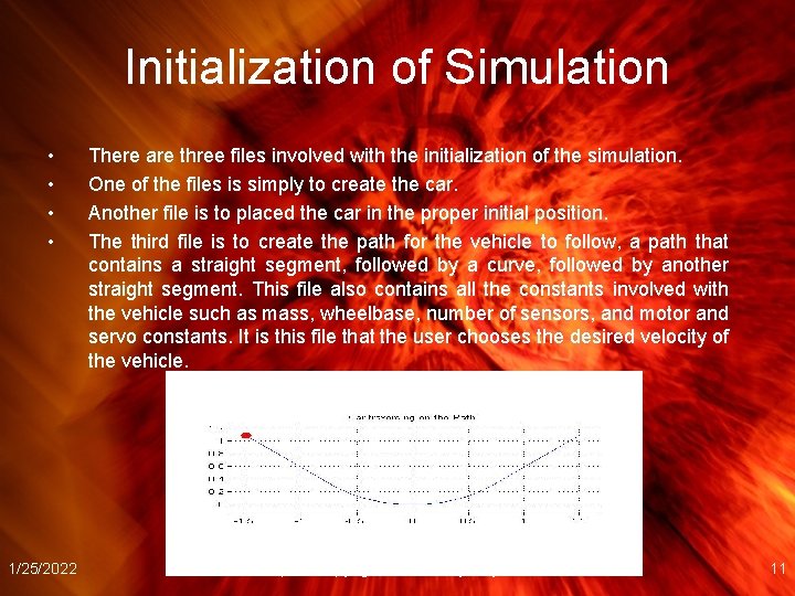 Initialization of Simulation • • 1/25/2022 There are three files involved with the initialization