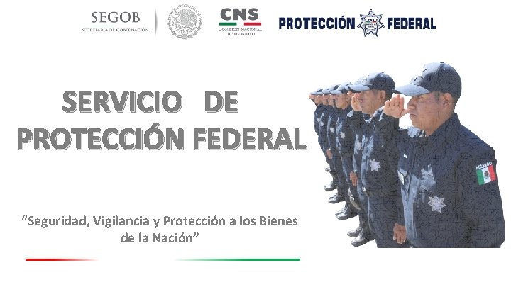 SERVICIO DE PROTECCIÓN FEDERAL “Seguridad, Vigilancia y Protección a los Bienes de la Nación”