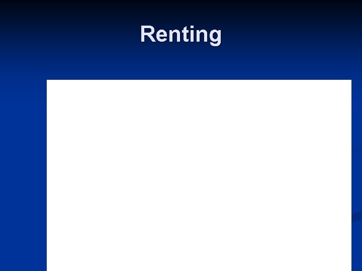 Renting 11 