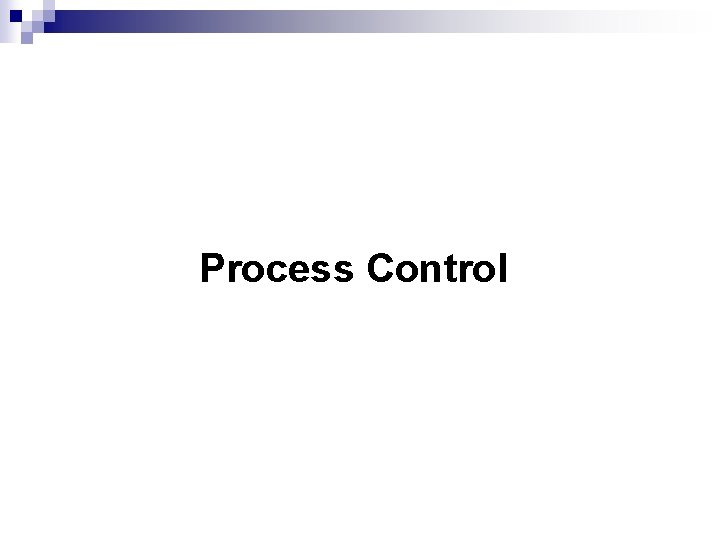 Process Control 