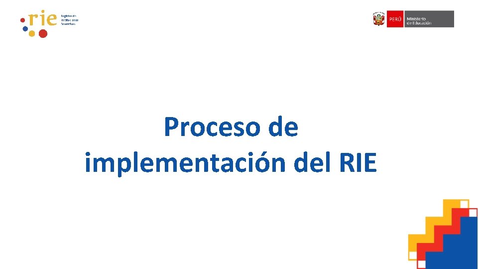 Proceso de implementación del RIE 