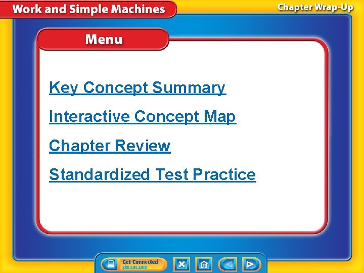 Key Concept Summary Interactive Concept Map Chapter Review Standardized Test Practice 