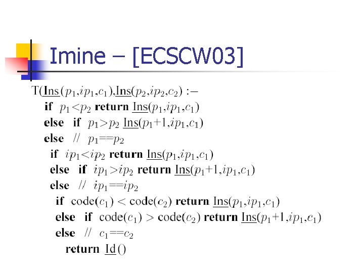 Imine – [ECSCW 03] 