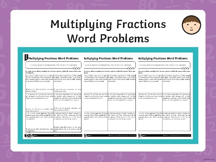 Multiplying Fractions Word Problems 