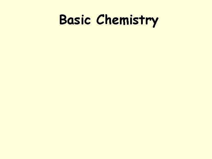 Basic Chemistry 