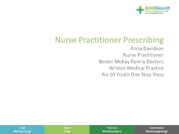 Nurse Practitioner Prescribing Anna Davidson Nurse Practitioner Bester Mc. Kay Family Doctors Winton Medical