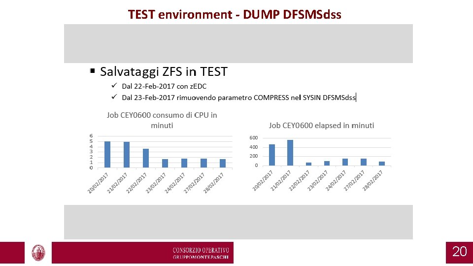 TEST environment - DUMP DFSMSdss 20 