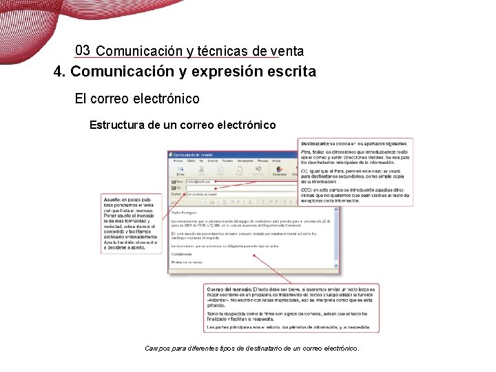 03 Comunicación y técnicas de venta 4. Comunicación y expresión escrita El correo electrónico