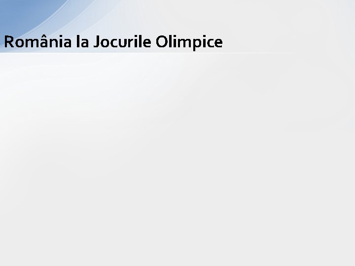 România la Jocurile Olimpice 